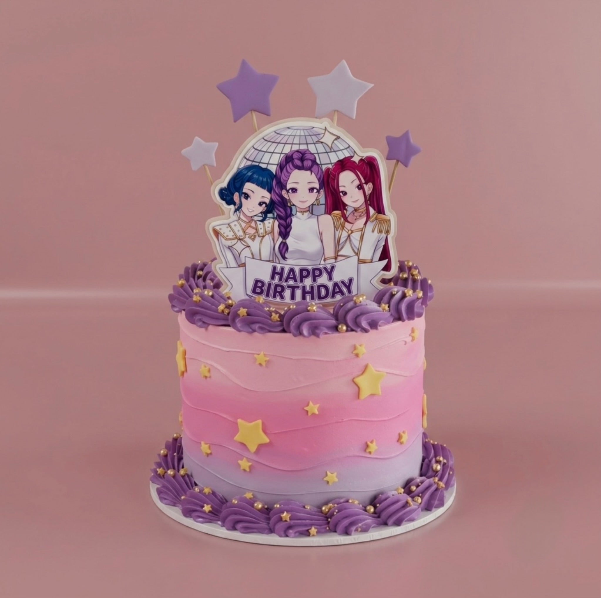 Huntrix Demon Hunters | Themed Vintage Novelty Cake