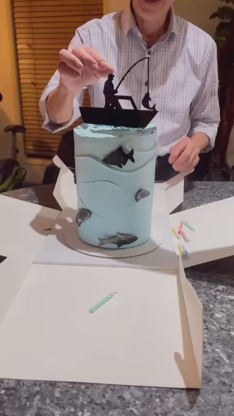 Fishing Surprise Money Cake