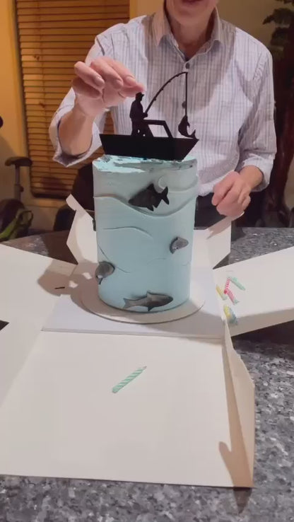 Fishing Surprise Money Cake