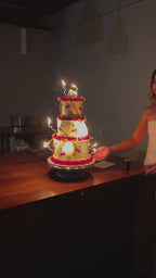 3 Tier Cherry Coquette Vintage Cake